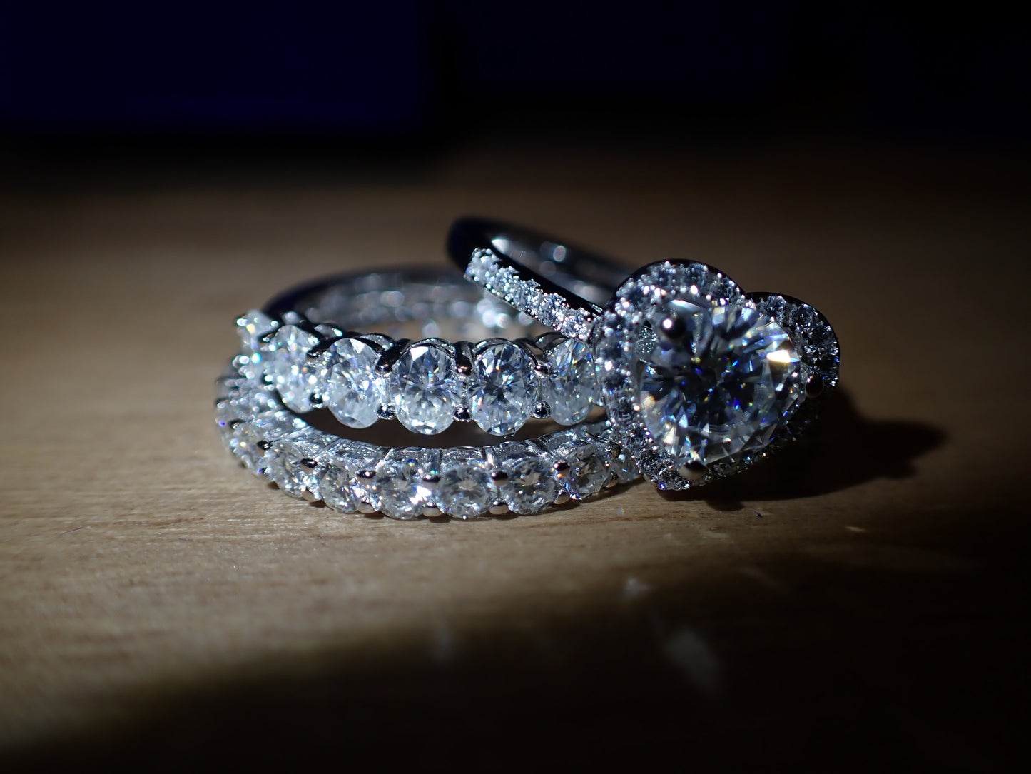 Moissanite Half Eternity Ring – 1.05ct, Sterling Silver - Mara & Co UK