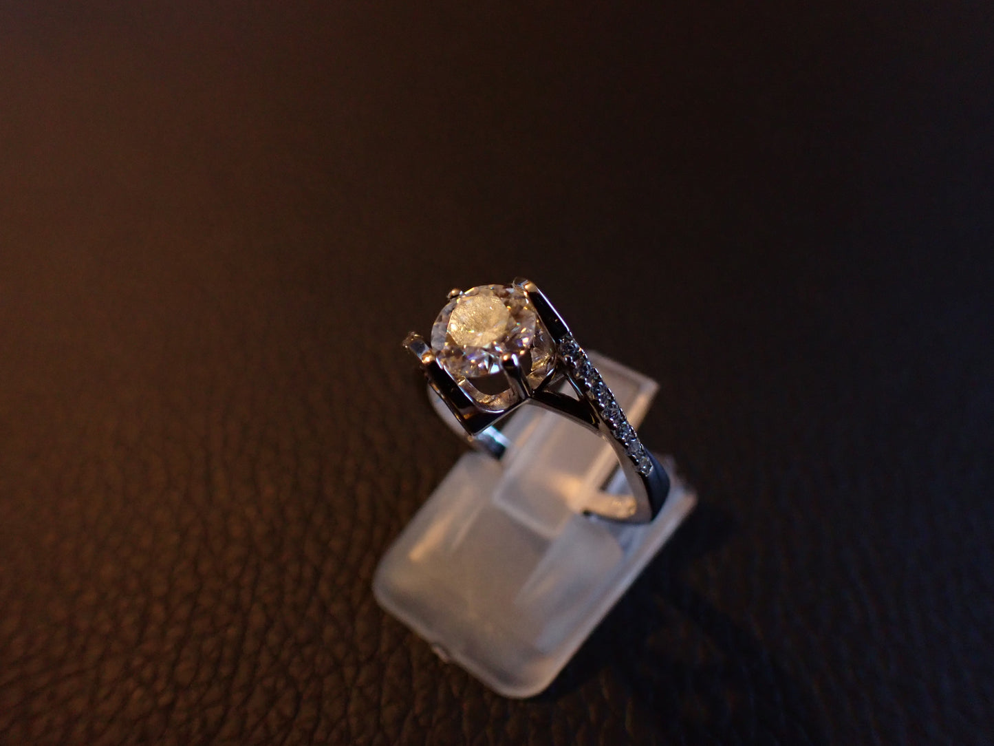 Twisted Pavé Solitaire Moissanite Ring – 0.5ct - Mara & Co UK
