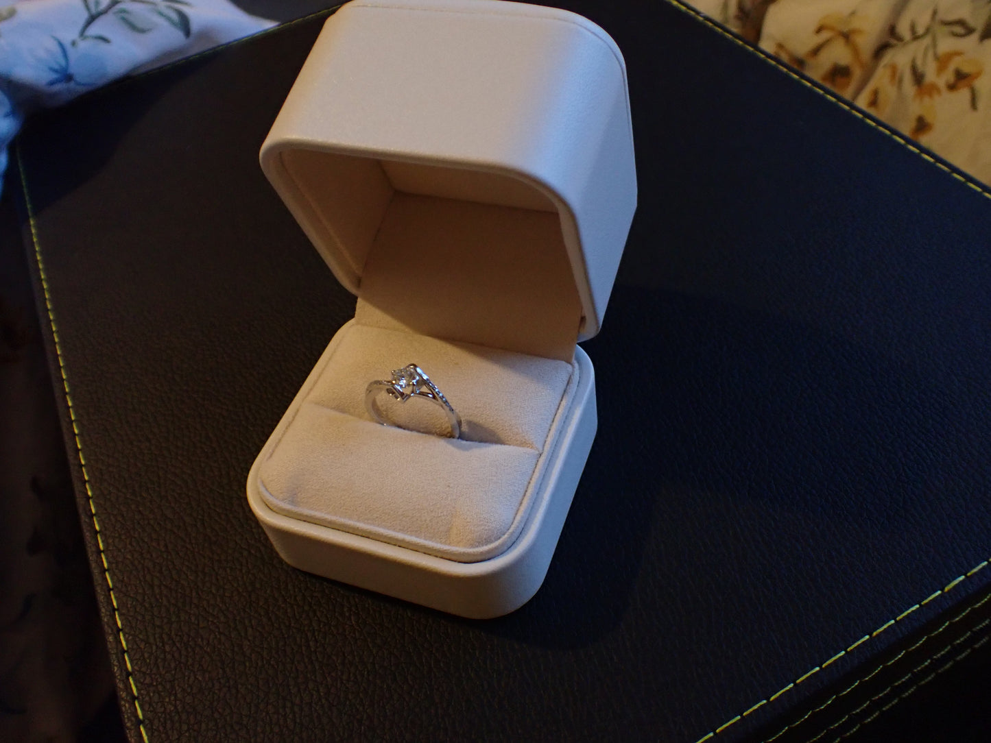 Twisted Pavé Solitaire Moissanite Ring – 0.5ct - Mara & Co UK