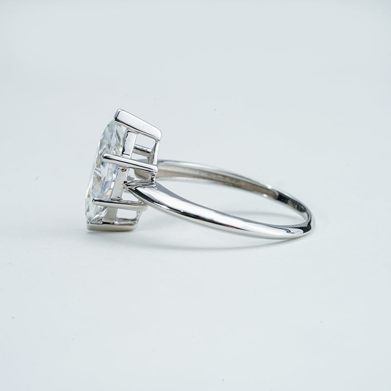 Moissanite Marquise Solitaire Ring – 2.0ct, Sterling Silver