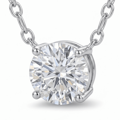 Classic Solitaire Moissanite Necklace – 1.0ct