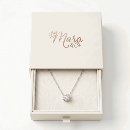 Classic Solitaire Moissanite Necklace – 1.0ct