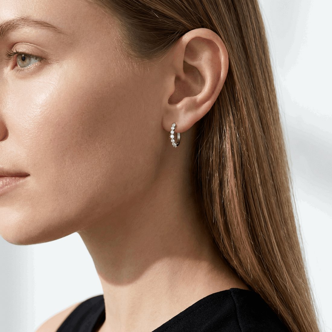 Half Hoop Huggie Earrings