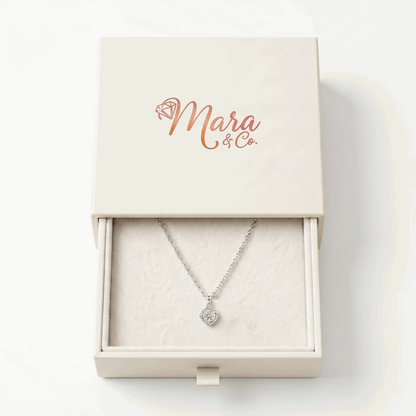 Twisted Halo Moissanite Necklace