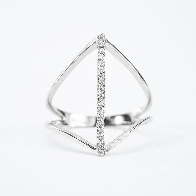 Open Heart Moissanite Band – 0.10ct Total DEF, Sterling Silver
maradiamonds