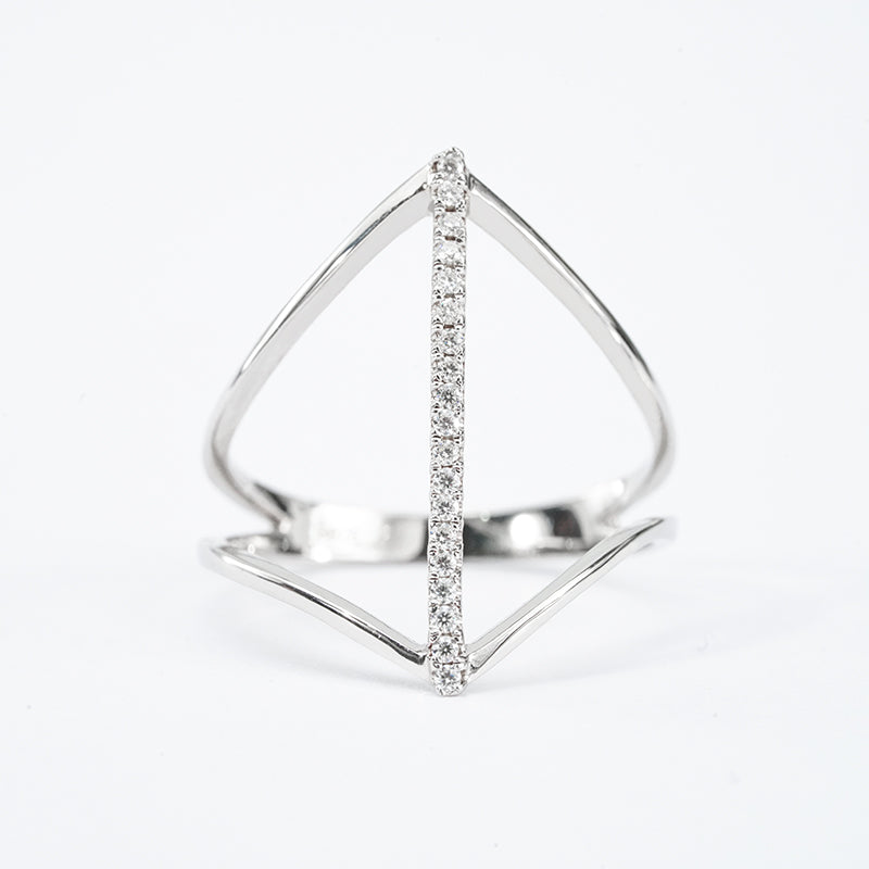 Open Heart Moissanite Band – 0.10ct Total DEF, Sterling Silver
maradiamonds