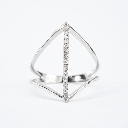 Open Heart Moissanite Band – 0.10ct Total DEF, Sterling Silver
maradiamonds
