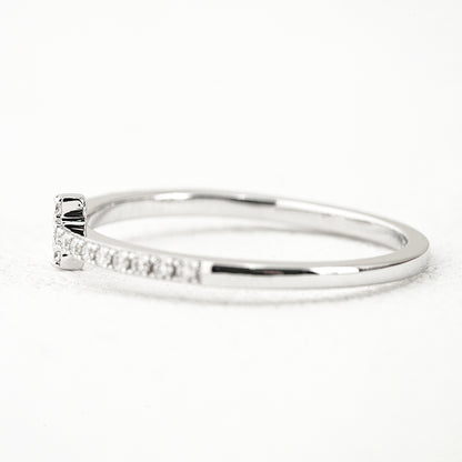 Moissanite Cross Band – 0.17ct Total DEF, Sterling Silver