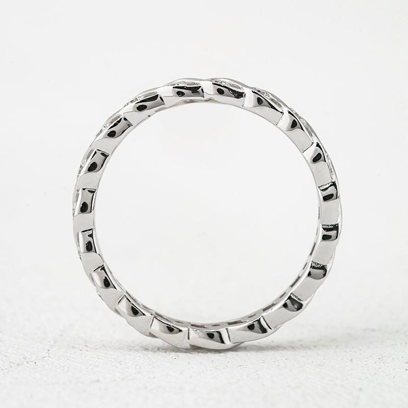 Twist Eternity Moissanite Band – 0.40ct Total DEF, Sterling Silver
 maradiamonds