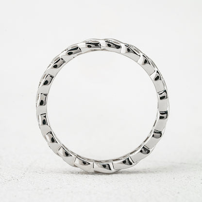 Twist Eternity Moissanite Band – 0.40ct Total DEF, Sterling Silver
 maradiamonds