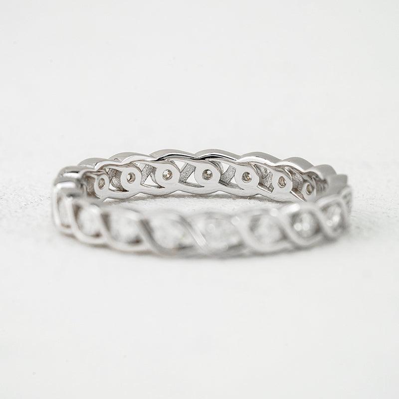 Twist Eternity Moissanite Band – 0.40ct Total DEF, Sterling Silver
 maradiamonds