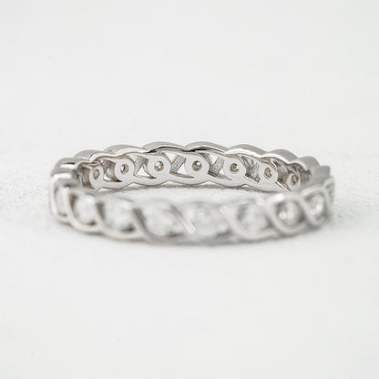 Twist Eternity Moissanite Band – 0.40ct Total DEF, Sterling Silver
 maradiamonds