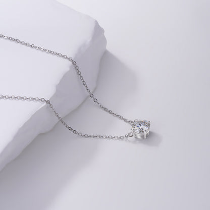 Classic Solitaire Moissanite Necklace – 1.0ct -  Mara & Co UK