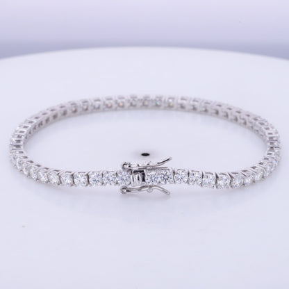 Moissanite Tennis Bracelet Sterling Silver – 5.0mm -  Mara & Co UK