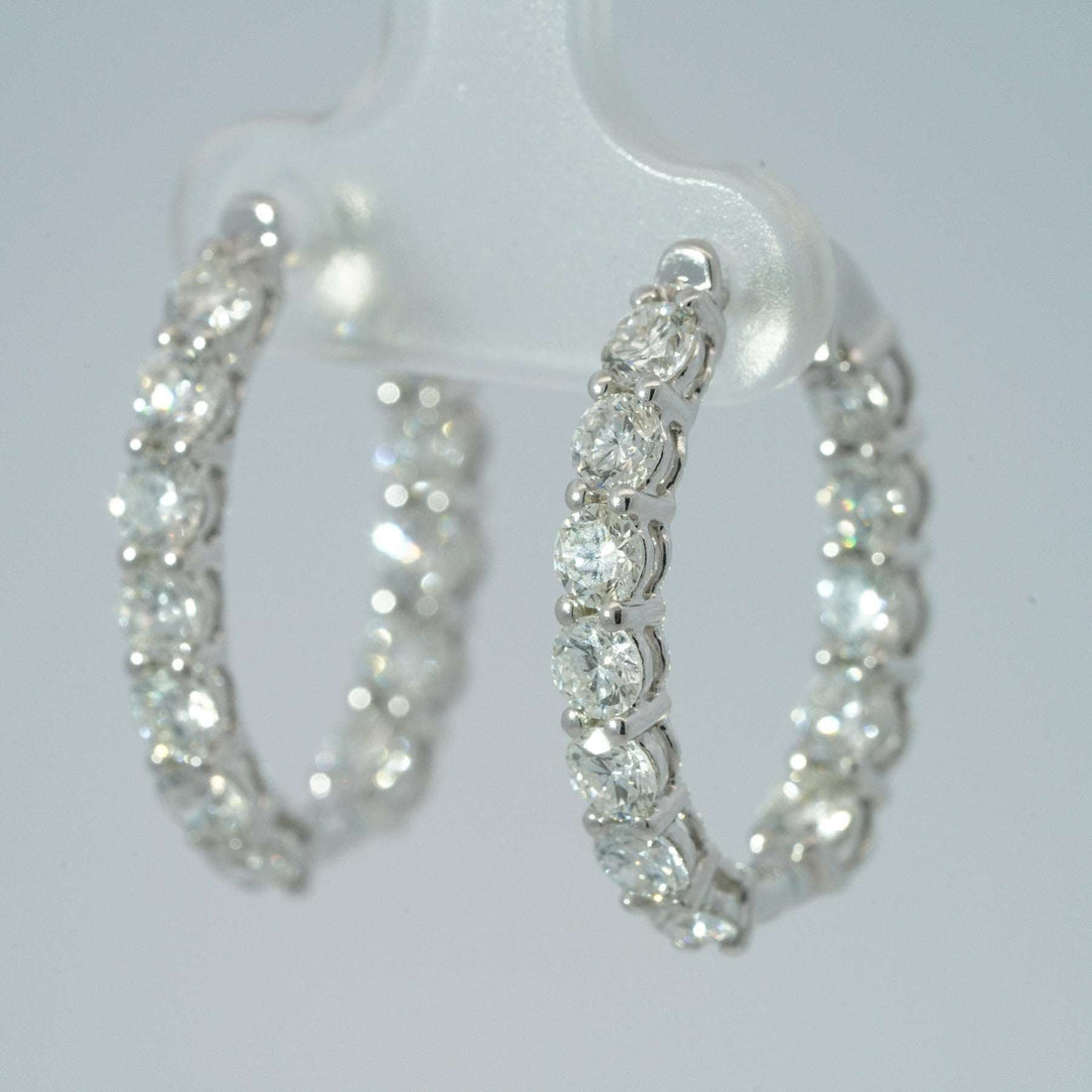 Lab Diamond Huggie Earrings – 3.48ct Total, DEF VS, 10k Gold, IGI Certified