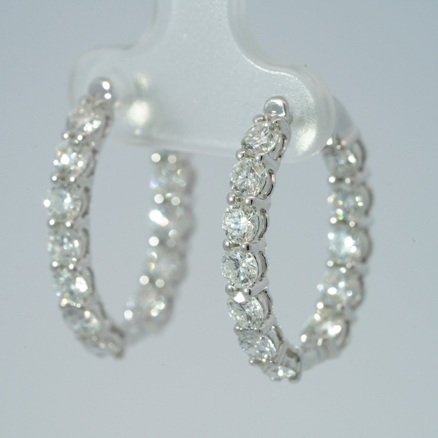 Lab Diamond Huggie Earrings – 3.48ct Total, DEF VS, 10k Gold, IGI Certified