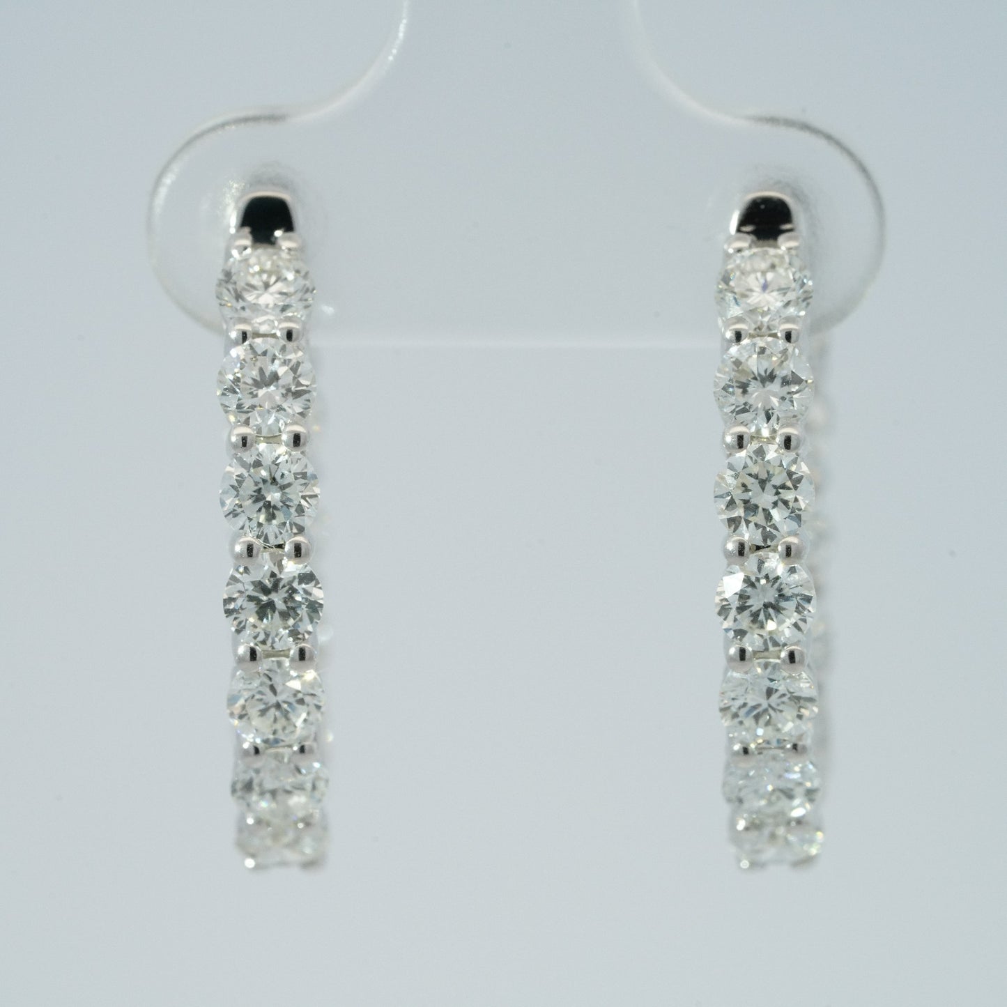 Lab Diamond Huggie Earrings – 3.48ct Total, DEF VS, 10k Gold, IGI Certified