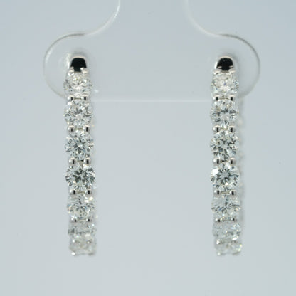 Lab Diamond Huggie Earrings – 3.48ct Total, DEF VS, 10k Gold, IGI Certified