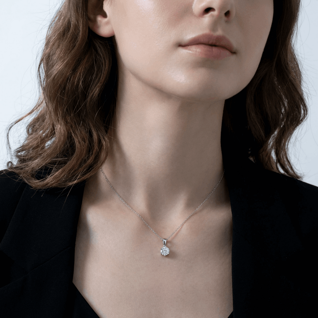 Classic Six-Prong Solitaire Moissanite Necklace