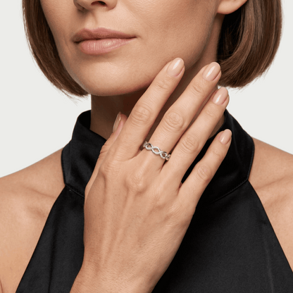 Infinity Twist Moissanite Band