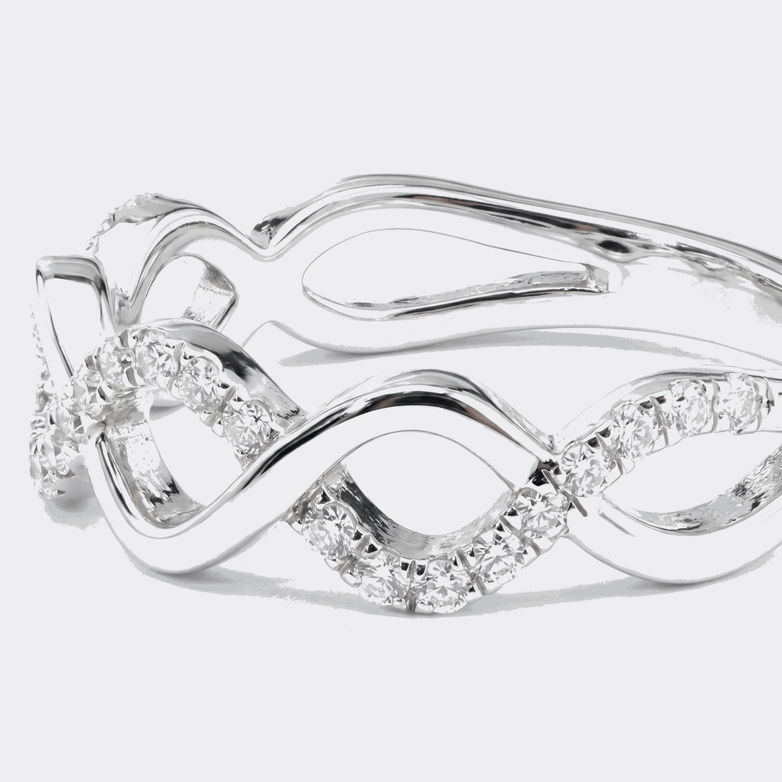 Infinity Twist Moissanite Band