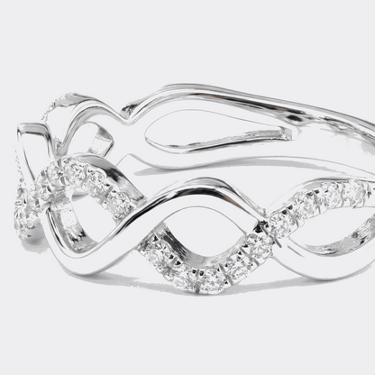 Infinity Twist Moissanite Band