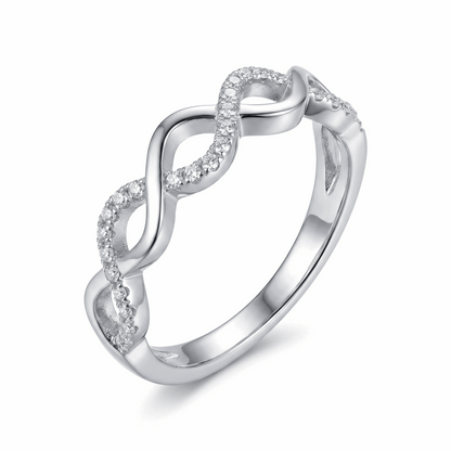 Infinity Twist Moissanite Band