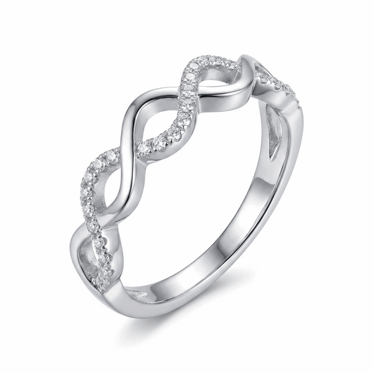 Infinity Twist Moissanite Band