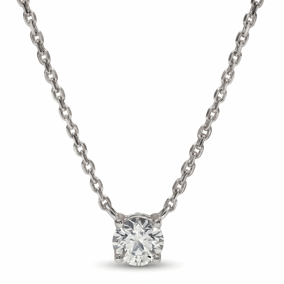 Classic Solitaire Moissanite Necklace – 1.0ct