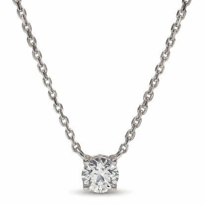 Classic Solitaire Moissanite Necklace – 1.0ct