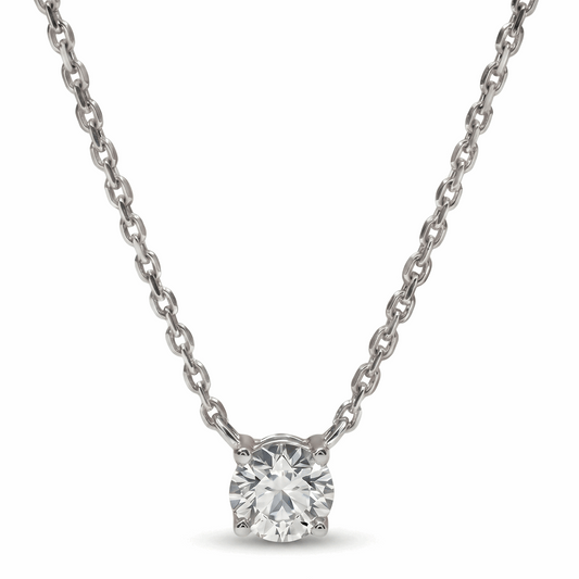 Classic Solitaire Moissanite Necklace – 1.0ct