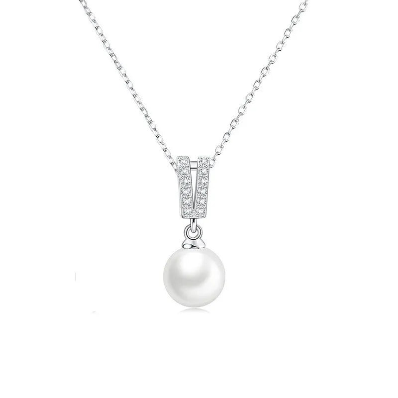 S925 Sterling Silver Pearl Necklace