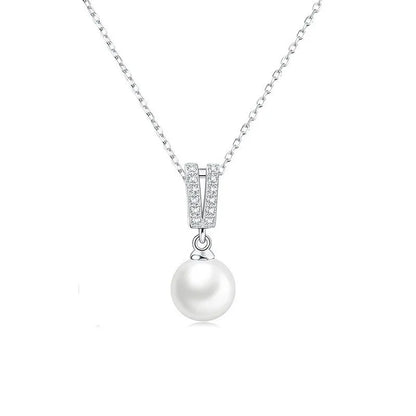 S925 Sterling Silver Pearl Necklace