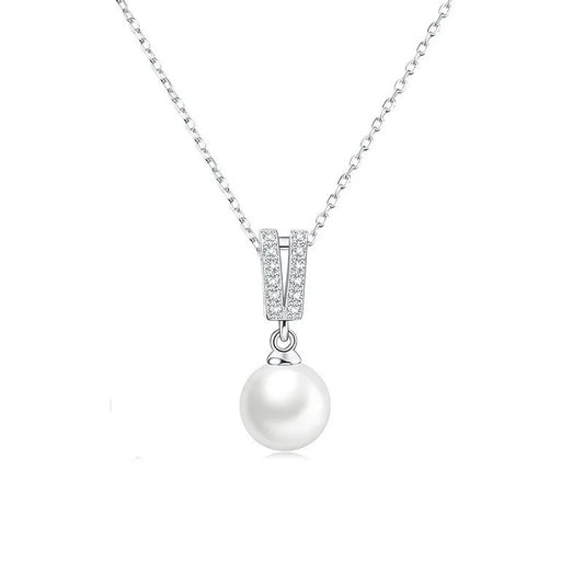 S925 Sterling Silver Pearl Necklace