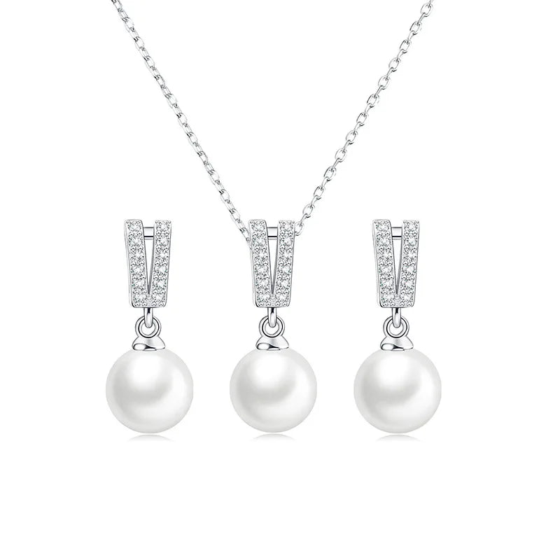S925 Sterling Silver Pearl Necklace