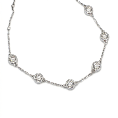 Six Stone Bezel Moissanite Bracelet