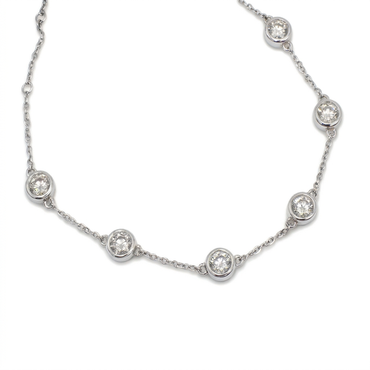 Six Stone Bezel Moissanite Bracelet