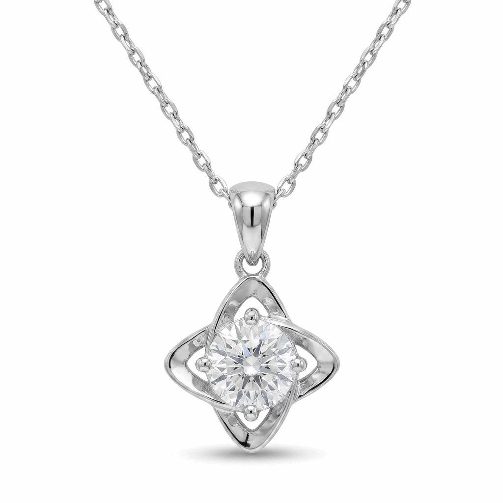 Celtic Knot Moissanite Necklace – 1.0ct