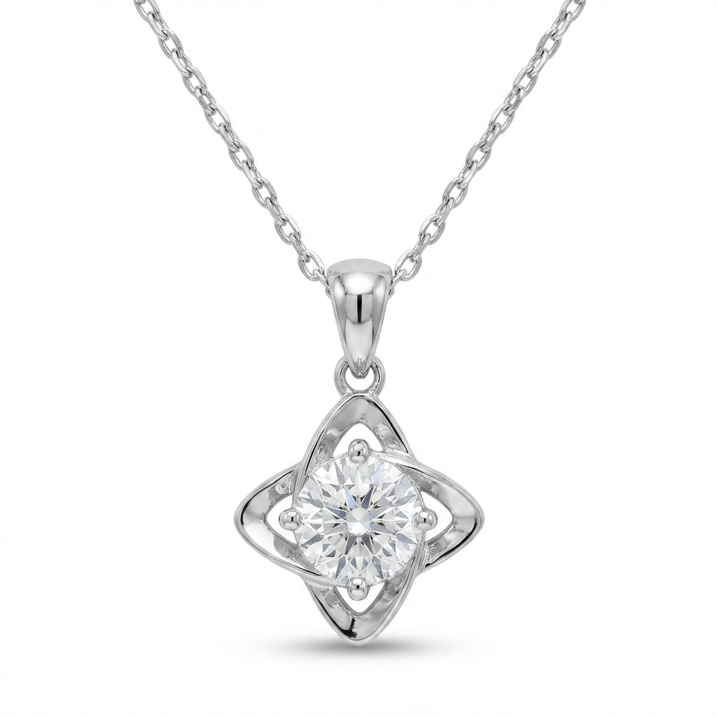 Celtic Knot Moissanite Necklace – 1.0ct