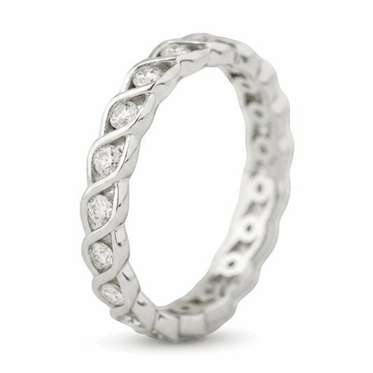 Twist Eternity Moissanite Band