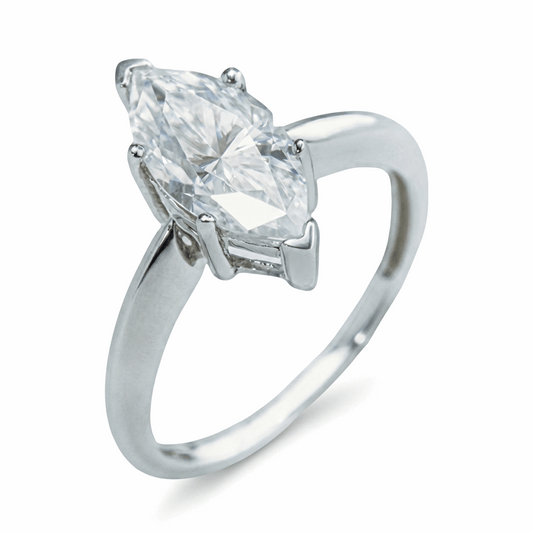Moissanite Marquise Solitaire Ring
