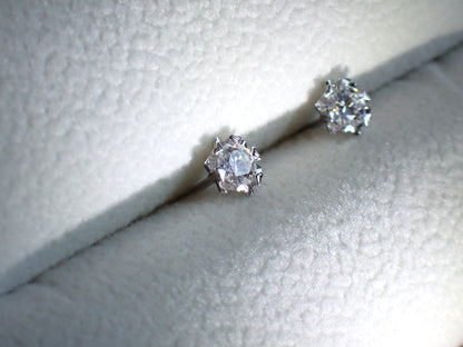 Moissanite Heart-Prong Solitaire Stud Earrings – DEF, Sterling Silver