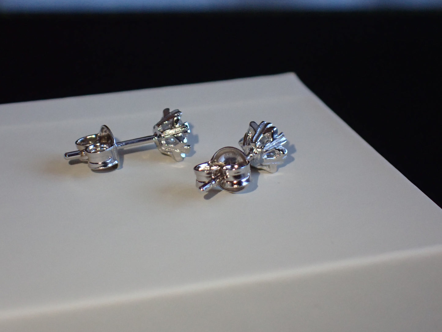 Moissanite Heart-Prong Solitaire Stud Earrings – DEF, Sterling Silver