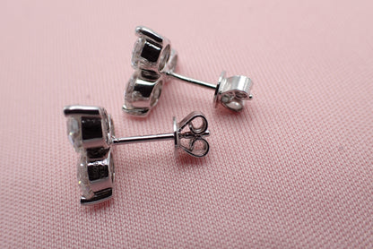 Three Stone Cluster Studs - 3.00ct Total -  Mara & Co UK