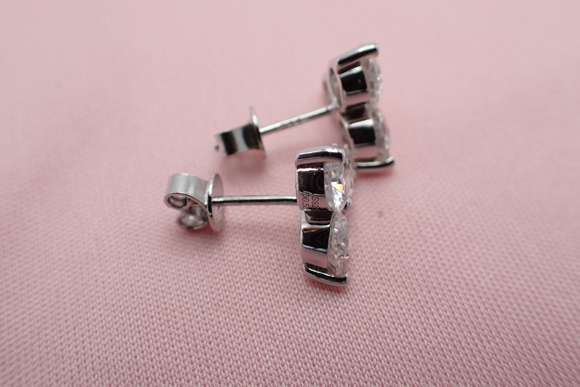 Three Stone Cluster Studs - 3.00ct Total -  Mara & Co UK