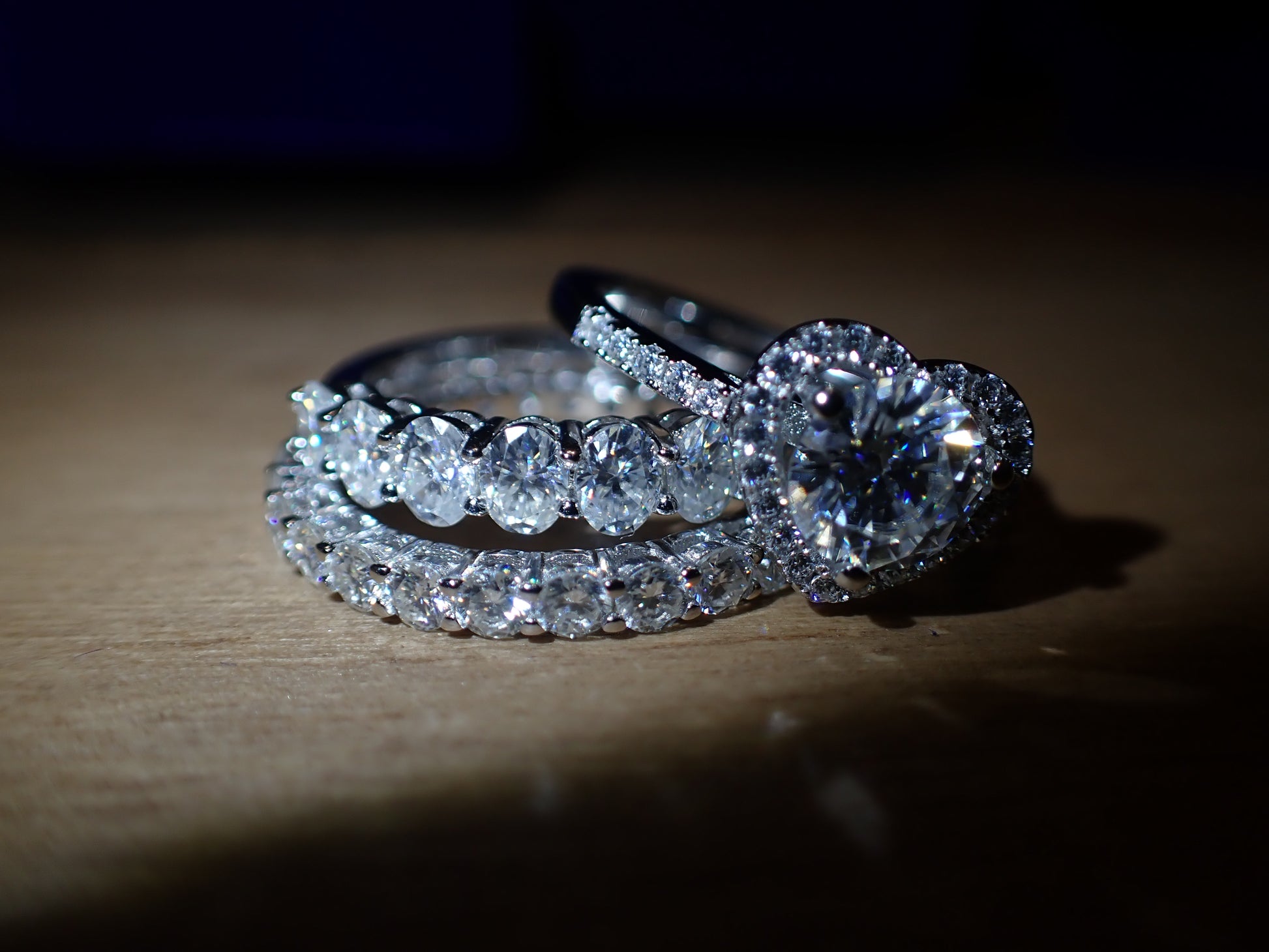 Moissanite Half Eternity Ring – 1.05ct, Sterling Silver -  Mara & Co UK