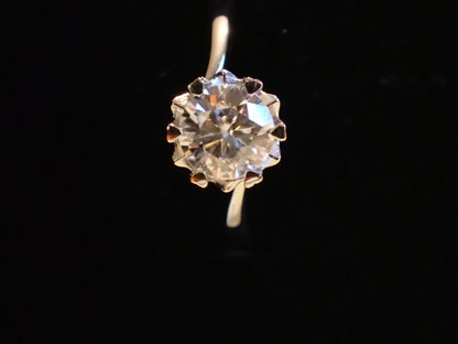 Twisted Solitaire Moissanite Ring with Heart Prongs – 1.0ct -  Mara & Co UK