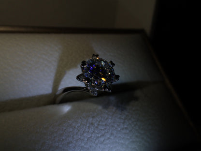 Twisted Solitaire Moissanite Ring with Heart Prongs – 3.0ct -  Mara & Co UK