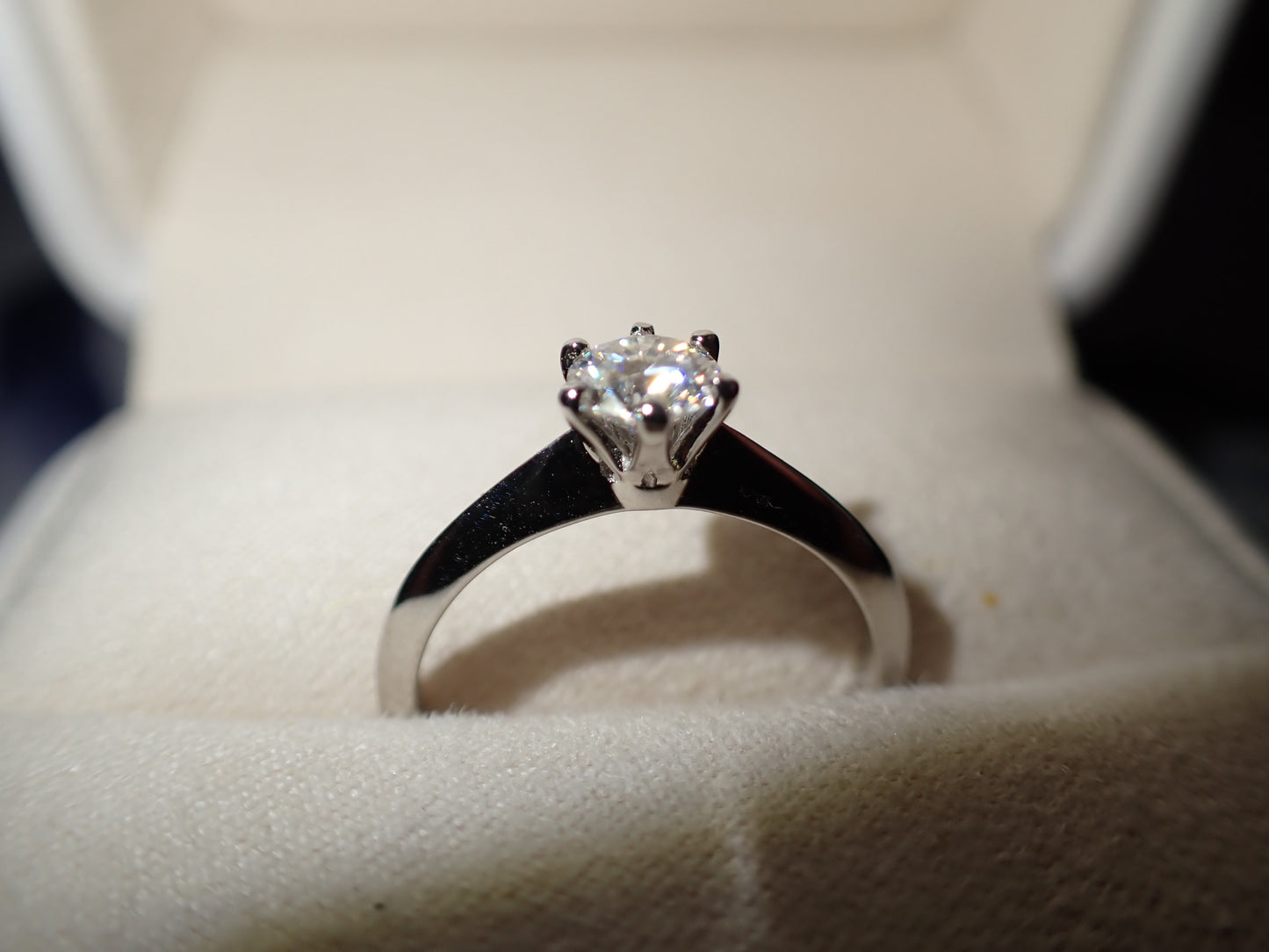 Classic Solitaire Moissanite Ring – 0.5ct