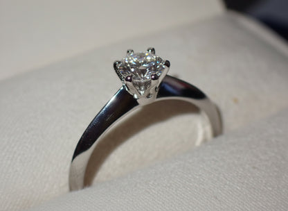 Classic Solitaire Moissanite Ring – 0.5ct -  Mara & Co UK